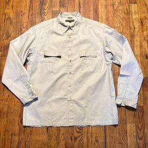 HOLLAND & HOLLAND Men's Khaki Tan Classic Hunting Safari Shirt 100%‎ Cotton XXL